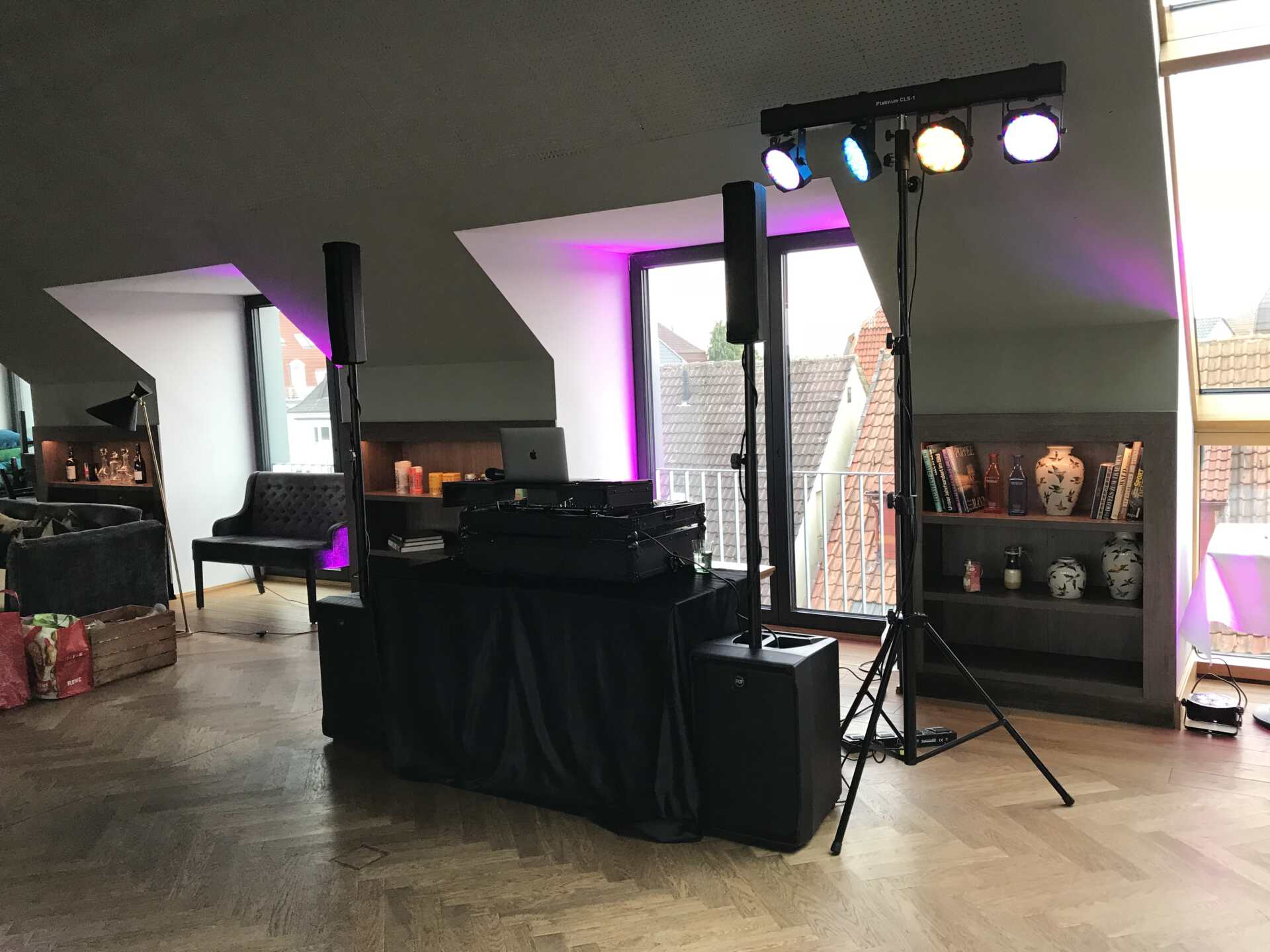 FP-Events DJ setup with sound and lighting at a party in Bad Salzuflen